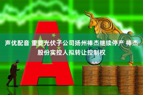 声优配音 重要光伏子公司扬州棒杰继续停产 棒杰股份实控人拟转让控制权